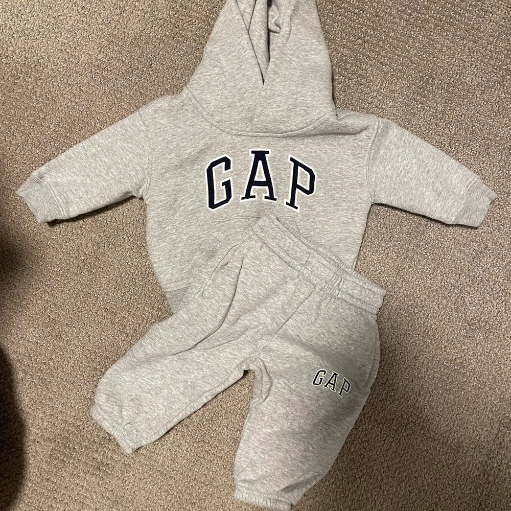 Baby GAP Heather Gray Baby Hoodie and Joggers